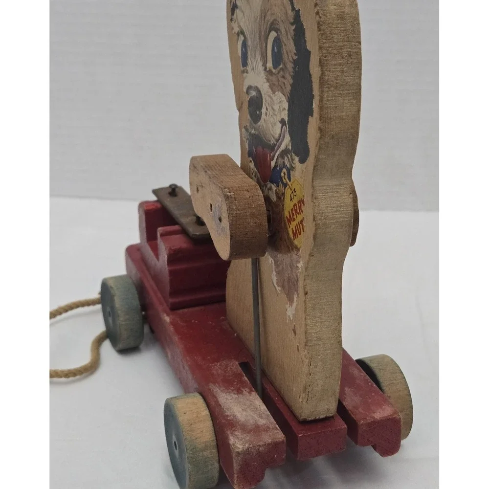 Vintage Fisher Price Merry Mutt #473 Working Musical Pull Toy‎ 1949-1954